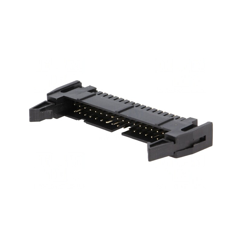 Soclu IDC 34 PIN drept cu ejector 2,54mm negru | Electronic-mag.ro | Componente Electronice