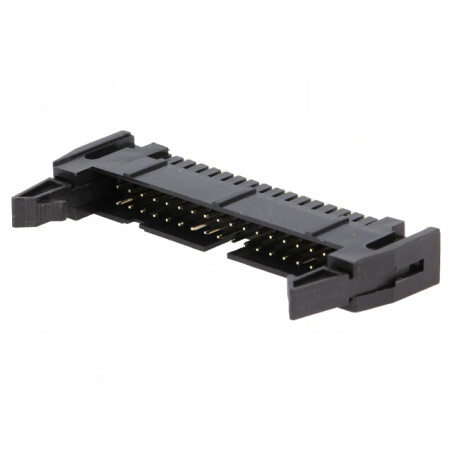 Soclu IDC 34 PIN drept cu ejector 2,54mm negru | Electronic-mag.ro | Componente Electronice