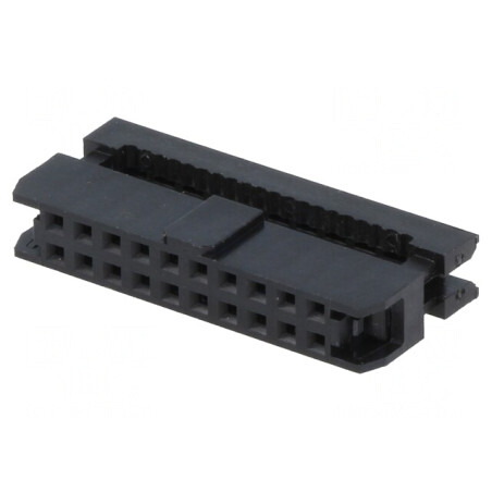 Mufă IDC Mamă 20 PIN Neagră pentru Cablu 1mm | Electronic-mag.ro | Componente Electronice