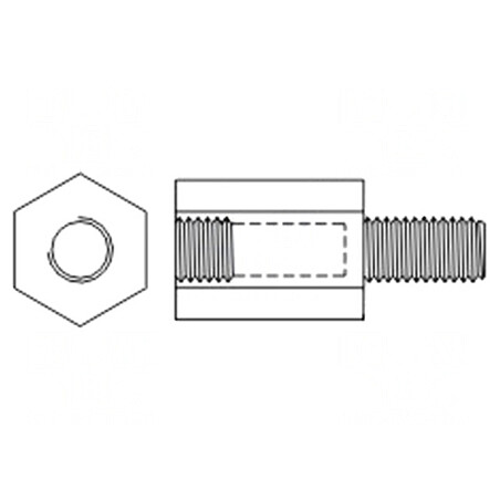 Piuliță-distanțieră filetată 45mm M5-M5 | Electronic-mag.ro | Componente Electronice
