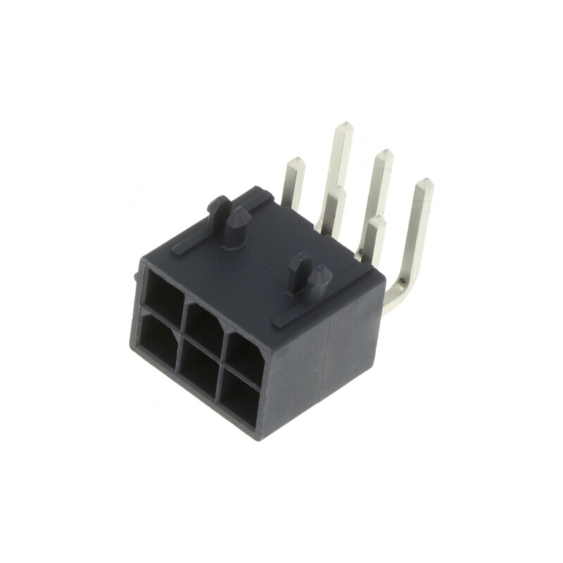 Soclu cablu-placă Mini-Fit Jr 4,2mm 6 pini Glow-Wire THT | Electronic-mag.ro | Componente Electronice