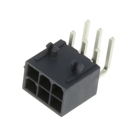 Soclu cablu-placă Mini-Fit Jr 4,2mm 6 pini Glow-Wire THT | Electronic-mag.ro | Componente Electronice