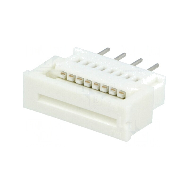 Conector FFC/FPC Drept 8 PIN ZIF THT 200V 1A Cositorit | Electronic-mag.ro | Componente Electronice
