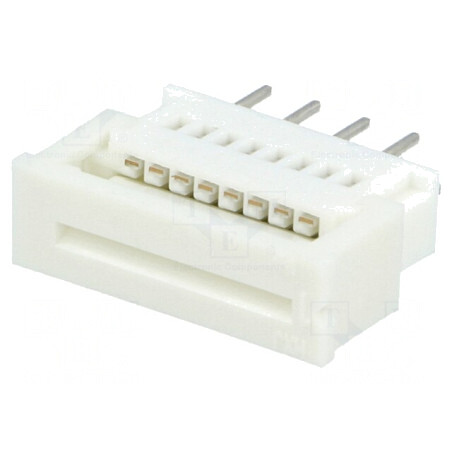 Conector FFC/FPC Drept 8 PIN ZIF THT 200V 1A Cositorit | Electronic-mag.ro | Componente Electronice
