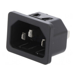 Conector alimentare AC 10A 250V IEC 60320 | Electronic-mag.ro | Componente Electronice