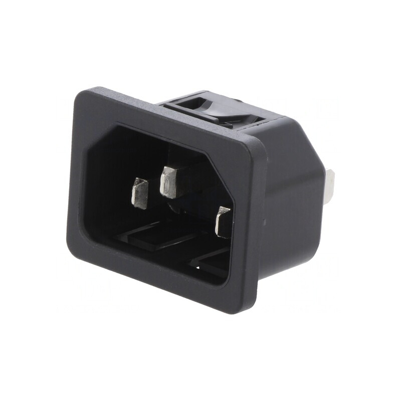 Conector alimentare AC 10A 250V IEC 60320 | Electronic-mag.ro | Componente Electronice