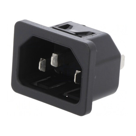 Conector alimentare AC 10A 250V IEC 60320 | Electronic-mag.ro | Componente Electronice