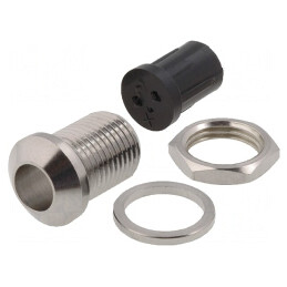 Montură LED 5mm Nichel Convex | Electronic-mag.ro | Componente Electronice