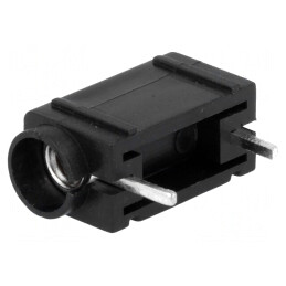 Soclu Banană 4mm 24A 60VDC Negru PCB Izolat | Electronic-mag.ro | Componente Electronice