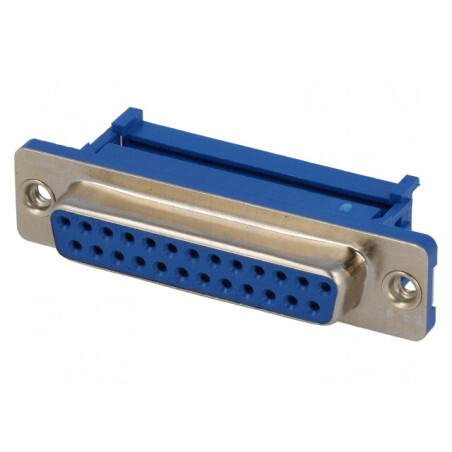 Mufă Mamă D-Sub 25 PIN pentru Cablu-Bandă IDC 1,27mm UNC 4-40 | Electronic-mag.ro | Componente Electronice