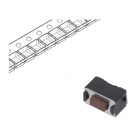 Microîntrerupător TACT SPST-NO 0,05A 12VDC SMD | Electronic-mag.ro | Componente Electronice