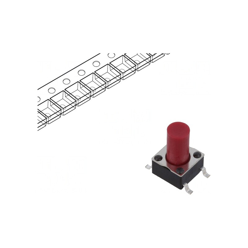 Microîntrerupător TACT SPST-NO 0,05A 12VDC SMD | Electronic-mag.ro | Componente Electronice