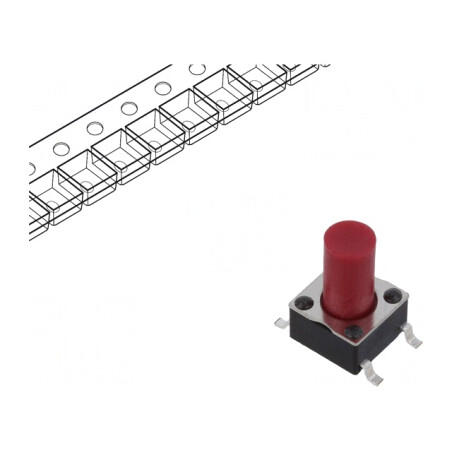 Microîntrerupător TACT SPST-NO 0,05A 12VDC SMD | Electronic-mag.ro | Componente Electronice