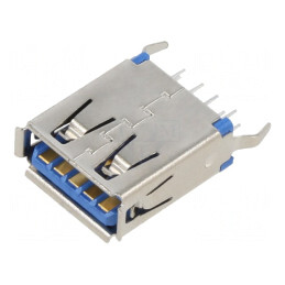 Soclu USB A THT Vertical 3.0 3A 9 Pin | Electronic-mag.ro | Componente Electronice