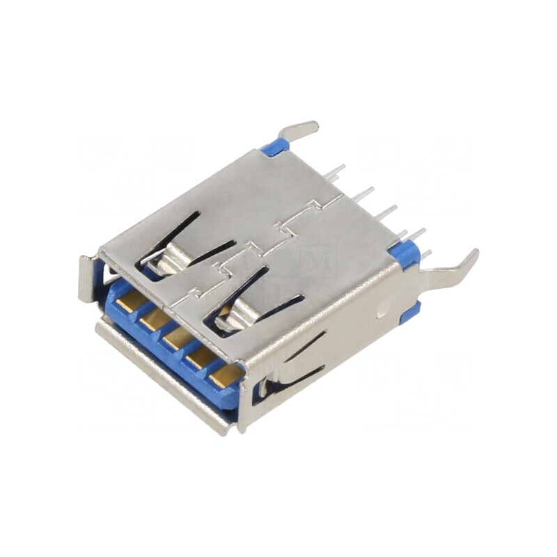 Soclu USB A THT Vertical 3.0 3A 9 Pin | Electronic-mag.ro | Componente Electronice