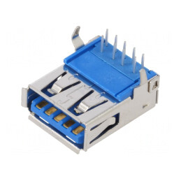 Soclu USB A THT 90° USB 3.0 3A | Electronic-mag.ro | Componente Electronice