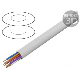 Cablu Telecomunicații YTKSY 7x2x0,5mm Cu PVC Alb | Electronic-mag.ro | Componente Electronice