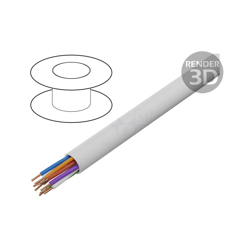 Cablu Telecomunicații YTKSY 7x2x0,5mm Cu PVC Alb | Electronic-mag.ro | Componente Electronice