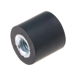 Atenuator de vibrații M3 Guma Ø8mm Lung 8mm H 3mm 75N | Electronic-mag.ro | Componente Electronice