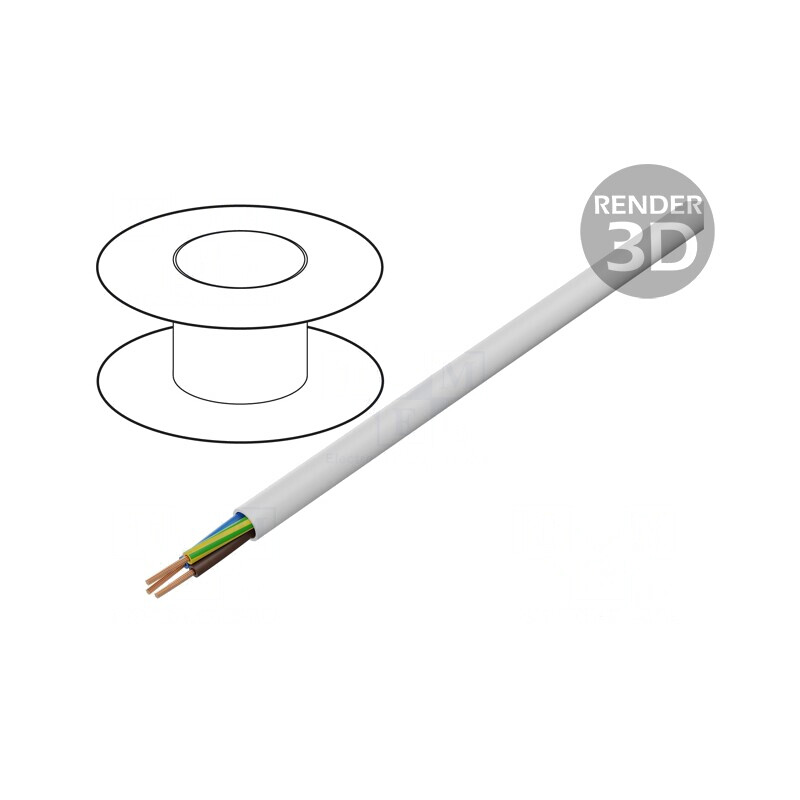 Cablu Electric Rotund 3x0.75mm PVC Alb 300V | Electronic-mag.ro | Componente Electronice Cablu Electric Rotund 3x0.75mm PVC Alb 300V | Electronic-mag.ro | Componente Electronice
