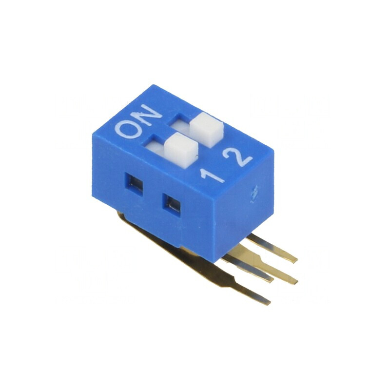 Comutator DIP-SWITCH 2 Secțiuni ON-OFF 0,05A 12VDC | Electronic-mag.ro | Componente Electronice