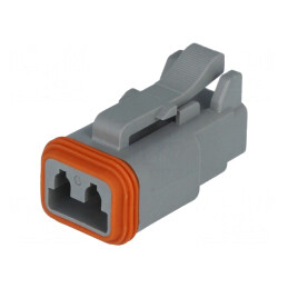 Conector Cablu-cablu AT Mamă 2 Pin Gri IP67 | Electronic-mag.ro | Componente Electronice
