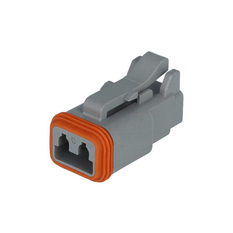Conector Cablu-cablu AT Mamă 2 Pin Gri IP67 | Electronic-mag.ro | Componente Electronice