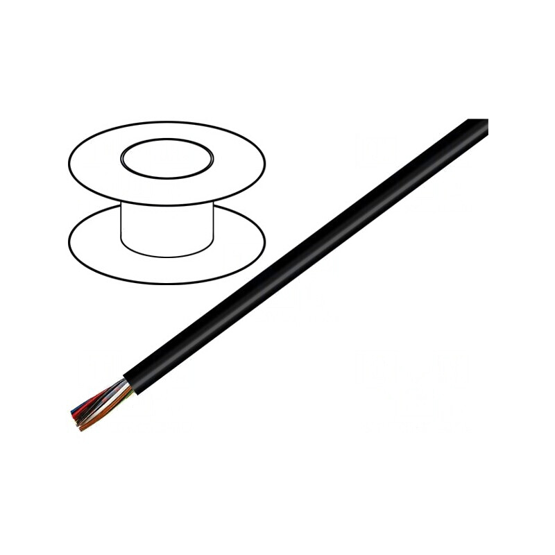 Cablu LiYY 4x0,34mm2 Negru Neecranat 300V Cu Litat | Electronic-mag.ro | Componente Electronice