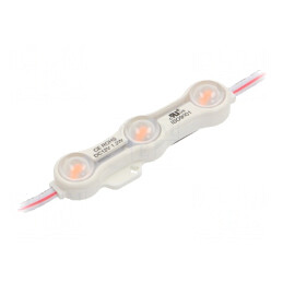 LED Roz 1,2W IP68 12V 160° 3 Diode 66x15mm | Electronic-mag.ro | Componente Electronice