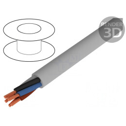 Cablu neecranat 4x0,5mm2 300V/500V Cu gris | Electronic-mag.ro | Componente Electronice