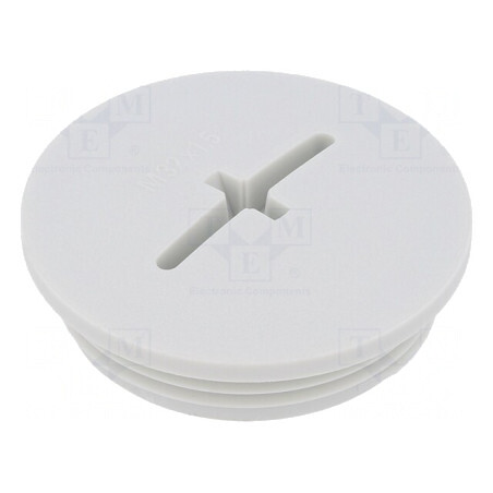 Capac de protecție poliamidă gri deschis IP56 M32 1.5 8mm | Electronic-mag.ro | Componente Electronice