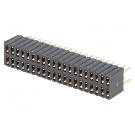Soclu pini mamă 40 pini 1,27mm THT 2x20 | Electronic-mag.ro | Componente Electronice