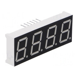 Afișaj LED 7 Segmente 14,22mm 4 Digiți Roșu Catod | Electronic-mag.ro | Componente Electronice