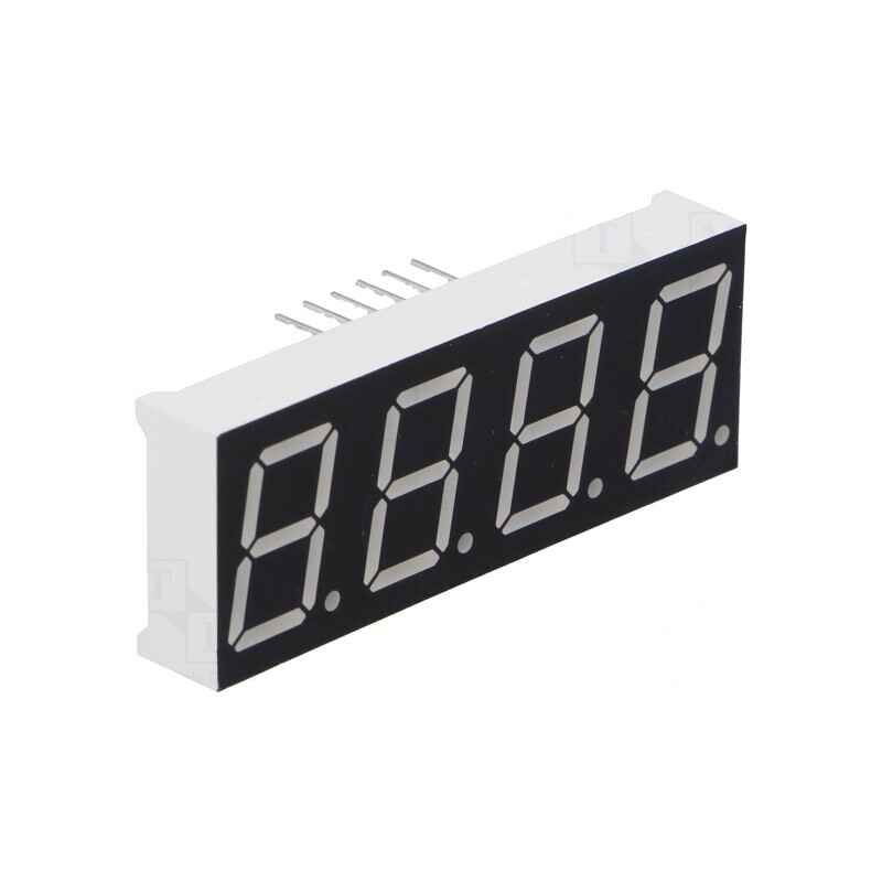 Afișaj LED 7 Segmente 14,22mm 4 Digiți Roșu Catod | Electronic-mag.ro | Componente Electronice