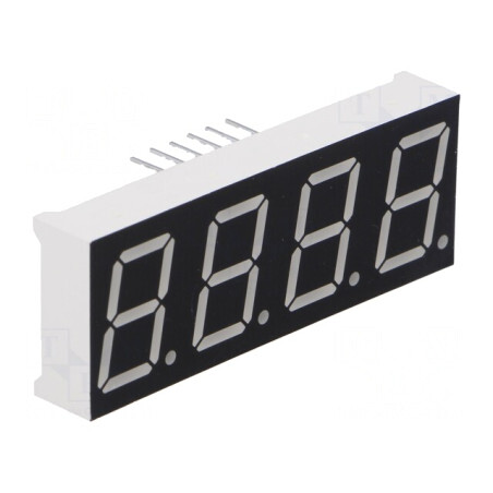 Afișaj LED 7 Segmente 14,22mm 4 Digiți Roșu Catod | Electronic-mag.ro | Componente Electronice
