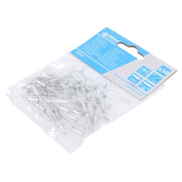 Diblu aluminiu 3.2mm x 10mm 50 buc. | Electronic-mag.ro | Componente Electronice