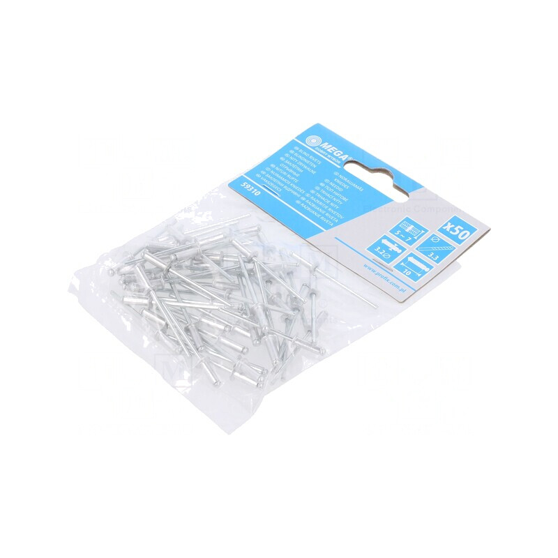 Diblu aluminiu 3.2mm x 10mm 50 buc. | Electronic-mag.ro | Componente Electronice Diblu aluminiu 3.2mm x 10mm 50 buc. | Electronic-mag.ro | Componente Electronice