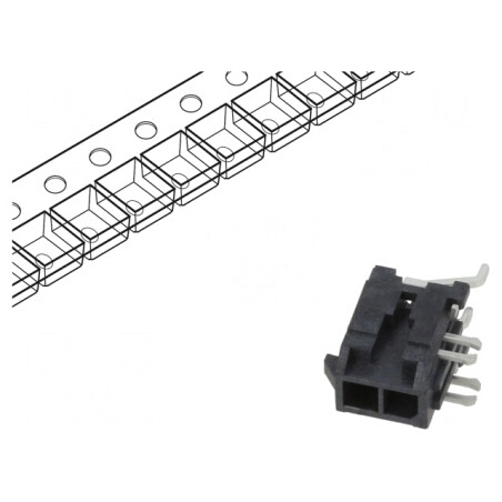 Conector Micro-Fit 3.0 3mm 2 pini 2x1 | Electronic-mag.ro | Componente Electronice