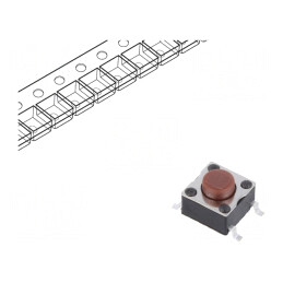 Microîntrerupător TACT SPST-NO 0,05A 12VDC SMD | Electronic-mag.ro | Componente Electronice