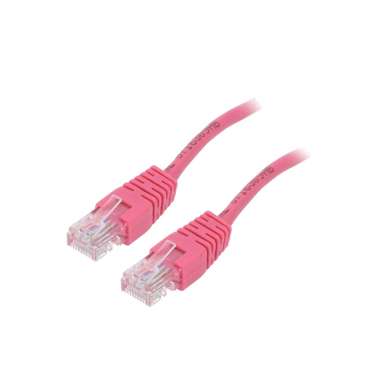 Patch Cord UTP Cat5e Roz 2m | Electronic-mag.ro | Componente Electronice