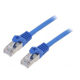 Patch Cord Ethernet F/UTP Cat6 0.5m Albastru RJ45 | Electronic-mag.ro | Componente Electronice