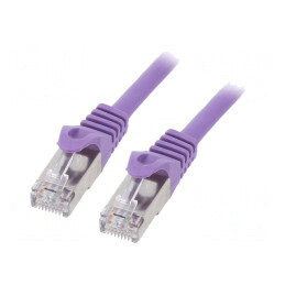 Patch Cord F/UTP Cat6 0.5m Violet RJ45 | Electronic-mag.ro | Componente Electronice
