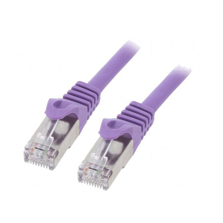 Patch Cord F/UTP Cat6 0.5m Violet RJ45 | Electronic-mag.ro | Componente Electronice