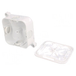 Cutie de conexiuni pentru perete 72x72x28 mm | Electronic-mag.ro | Componente Electronice