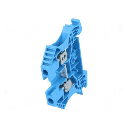 Conector Șine 4mm2 1 Pista 2 Borne Albastru Wemid | Electronic-mag.ro | Componente Electronice