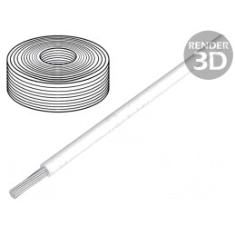 Cablu litat Cu PVC alb 30m 300V | Electronic-mag.ro | Componente Electronice