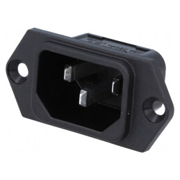 Conector Alimentare AC 10A 250V IP40 IEC 60320 | Electronic-mag.ro | Componente Electronice