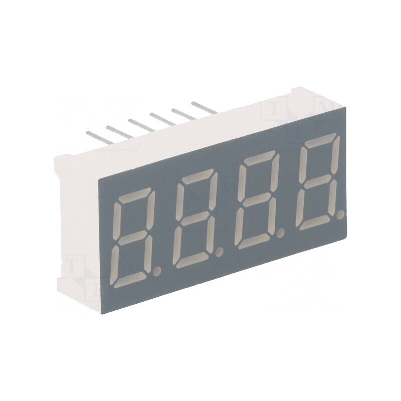 Afișaj LED 7 Segmente 4 Digiti Roșu 9,2mm | Electronic-mag.ro | Componente Electronice