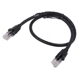Cablu Patch UTP Cat6 Negru 0,5m | Electronic-mag.ro | Componente Electronice
