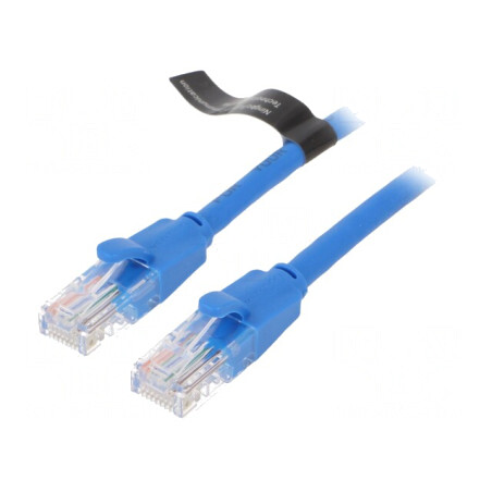 Patch cord U/UTP Cat6 PVC Albastru 0,5m | Electronic-mag.ro | Componente Electronice